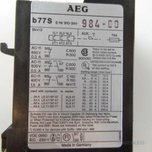 AEG Überlastrelais b77S 910-341-984-00 GEB