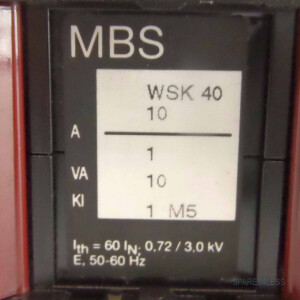 MBS Stromwandler WSK 40 10 0,72/3,0kV 50/60Hz GEB