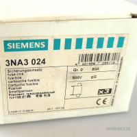 Siemens NH-Sicherungseinsatz 3NA3024 (3Stk.) 80A OVP
