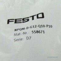 Festo Steckverschraubung NPQM-D-G12-Q10-P10 558671 (10Stk.) OVP