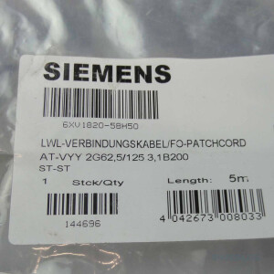 Siemens LWL-Verbindungskabel 6XV1820-5BH50 OVP