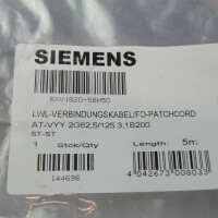 Siemens LWL-Verbindungskabel 6XV1820-5BH50 OVP