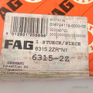 FAG Kugellager Rillenkugellager 6315-2Z OVP