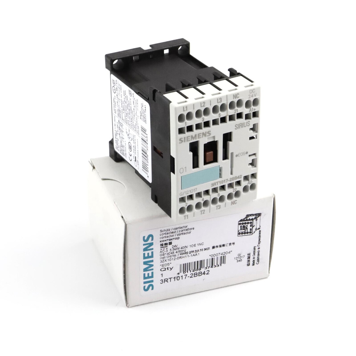 Siemens Leistungsschütz 3RT1017-2BB42 OVP