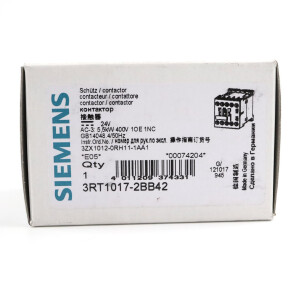 Siemens Leistungsschütz 3RT1017-2BB42 OVP