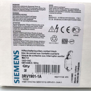 Siemens Hilfsschalter 3RV1901-1A (2Stk.) OVP