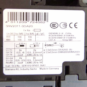Siemens Verbraucherabzweig 3RA2110-0DH15-1BB4 GEB