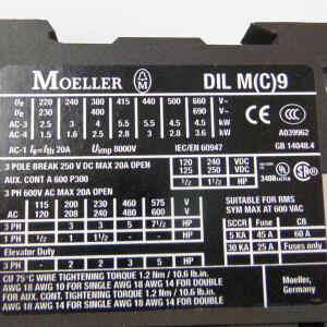 Klöckner Möller Schütz DILM9-10 (230V/50Hz) GEB #K2