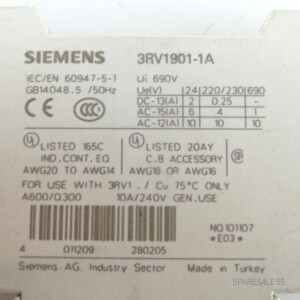 Siemens Hilfsschalter 3RV1901-1A GEB