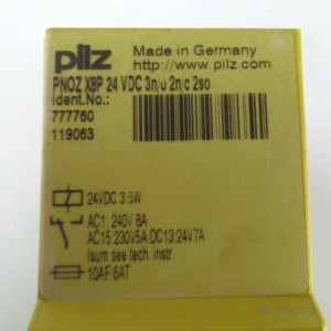 Pilz Not-Aus Schaltgerät PNOZ X8P 24VDC 3n/o 2n/c 2so 777760 GEB