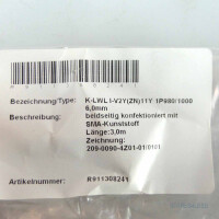 Rexroth Lichtleiter-Kabel K-LWL I-V2Y(ZN)11Y 1P980/1000 L=3m OVP