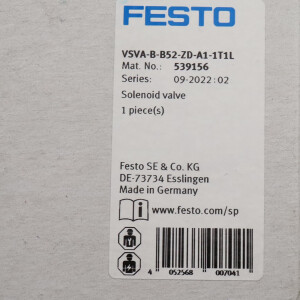 Festo Magnetventil VSVA-B-B52-ZD-A1-1T1L 539156 OVP