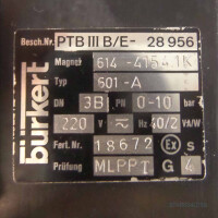 bürkert Magnetventil 601-A 614-4154.1K GEB