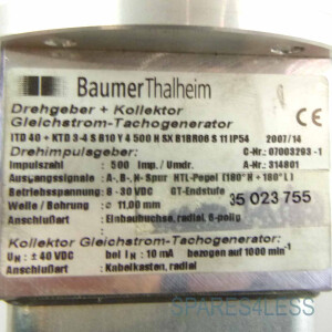 Baumer Thalheim Tachogenerator ITD40+KTD3-4SB10Y4500HSXB1BR06S11IP54 GEB