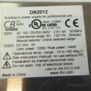 IFM Power Supply DN2012 AC115/230V 50-60Hz GEB