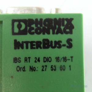 Phoenix Contact Interbus IBS RT 24 DIO 16/16-T 2753601 mit Stecker GEB