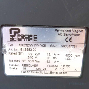 Pacific Scientific Servomotor SK53DYY1YY-Y05 81.6583.00 3,2kW NOV