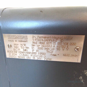 Siemens Servomotor 1FT5074-0AF919-Z Z=K04 GEB