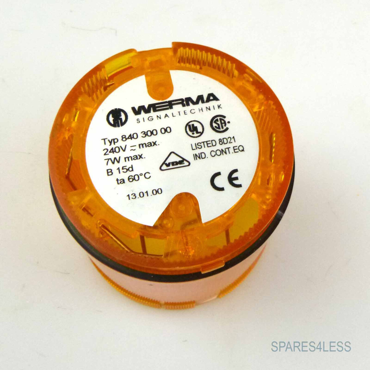 WERMA Dauer-Licht Signalleuchte gelb 84030000 GEB