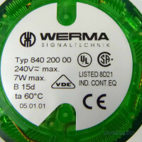 WERMA Dauer-Licht Signalleuchte grün 84020000 GEB