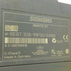 Simatic S7 SM326F Digital Eingabe 6ES7 326-1RF00-0AB0 E-Stand:05 OVP