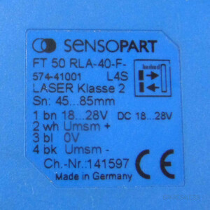 SENSOPART Abstandssensor FT 50 RLA-40-F-L4S 574-41001 GEB