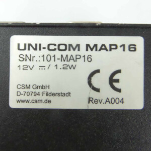 CSM Gmbh UniCOM II UNI-COM MAP 16 Rev.A004 GEB