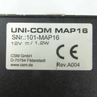 CSM Gmbh UniCOM II UNI-COM MAP 16 Rev.A004 GEB