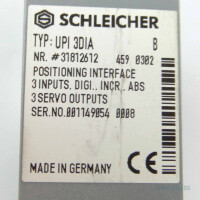 SCHLEICHER Positionierinterface UPI 3DIA 31812612 GEB
