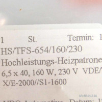 HS Heizelemente Heizpatrone HS/TFS-654/160/230 OVP