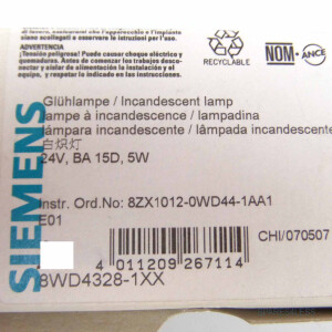 Siemens Glühlampe 8WD4328-1XX 5W 24V (9Stk.) OVP