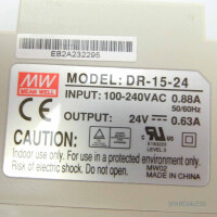 W&T Netzteil 24V/0,63A 100-240VAC DR-15-24 11082 OVP