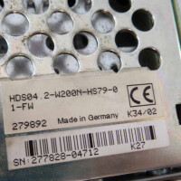 INDRAMAT AC Servo Controller HDS04.2-W200N-HS79-01-FW 279892 GEB