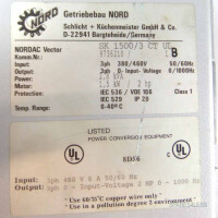 NORDAC Vector Frequenzumrichter SK 1500/3 CT UL 1,5 kW GEB