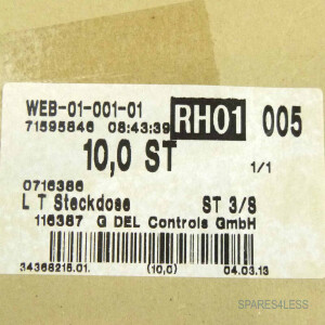 LÜTZE Steckdose Hutschiene ST3/S 680572 10 Stk. NOV