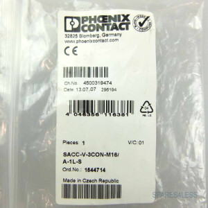 Phoenix Contact Ventilstecker SACC-V-3CON-M16/A-1L-S 1544714 OVP