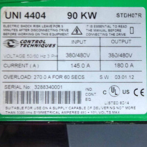 CONTROL TECHNIQUES Unidrive UNI 4404 90kW GEB #K2
