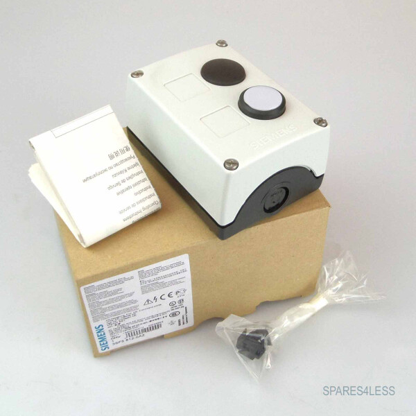 Siemens AS-Interface Gehäuse 3SF5 812-0AZ weiß/schwarz eine Drucktaste OVP