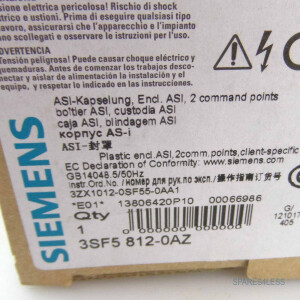 Siemens AS-Interface Gehäuse 3SF5 812-0AZ weiß/schwarz eine Drucktaste OVP