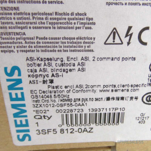 Siemens AS-Interface Gehäuse 3SF5 812-0AZ grün/rot eine Drucktaste OVP