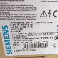 Siemens AS-Interface Gehäuse 3SF5 812-0AZ grün/rot eine Drucktaste OVP