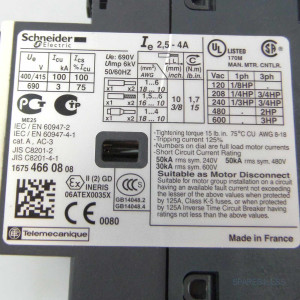 Schneider Electric Motorschutzschalter GV2ME08 / 2,5-4A GEB