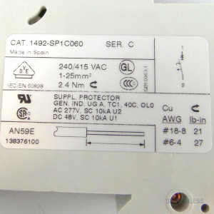 Allen Bradley Leistungsschalter 1492-SP1C060 Ser. C NOV