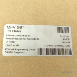 Ecolab Mehrfunktionsventil MFV 3/8" PVDF/Viton B 249241 5-10bar OVP