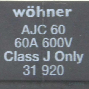 Wöhner Sicherungshalter AJC 60 60A/600V GEB