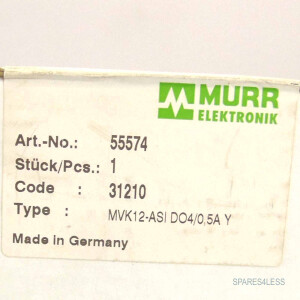 Murr elektronik Busmodul MVK12-ASI DO4/0,5A Y 55574 SIE