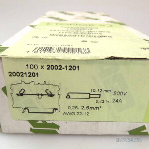 Wago 2-Leiter-Durchgangsklemme 2002-1201 (100Stk.) 24A 0,25-2,5mm² OVP