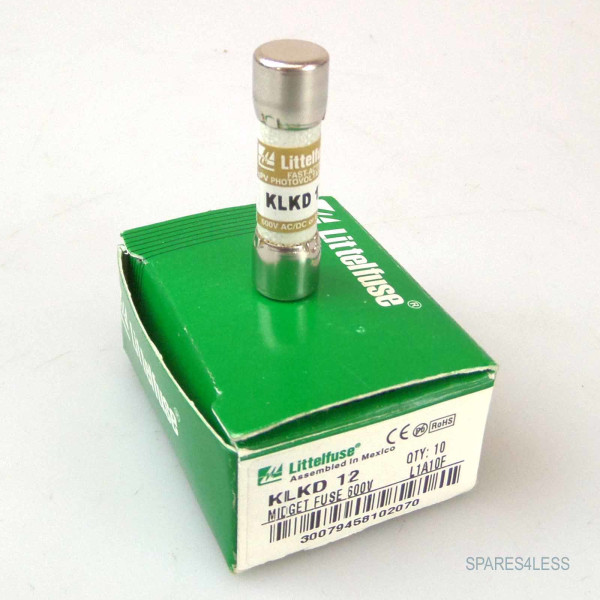 Littelfuse Feinsicherung KLKD 12 600V/12A (8Stk.) OVP