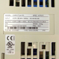 Yaskawa Frequenzumrichter Varispeed-F7 CIMR-F7U41P51F 2,8kVA OVP