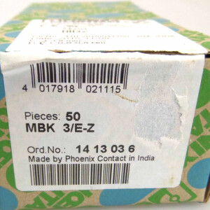 Phoenix Contact Mini-Durchgangsklemme MBK 3/E-Z 1413036 (50Stk.) OVP
